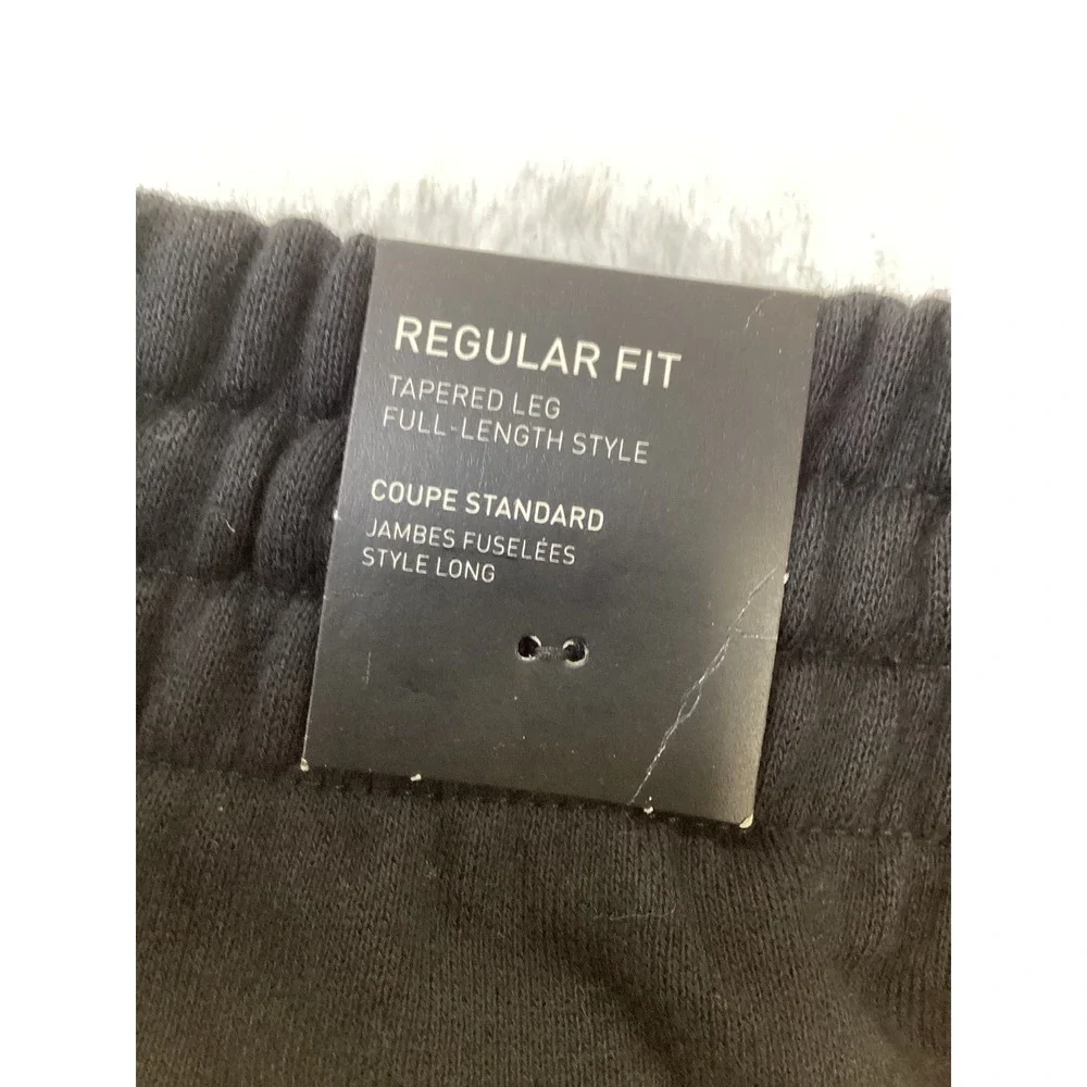 Adidas Mens Black French Terry Tapered Leg Regular Fit Jogger Pants HA4347‎ L